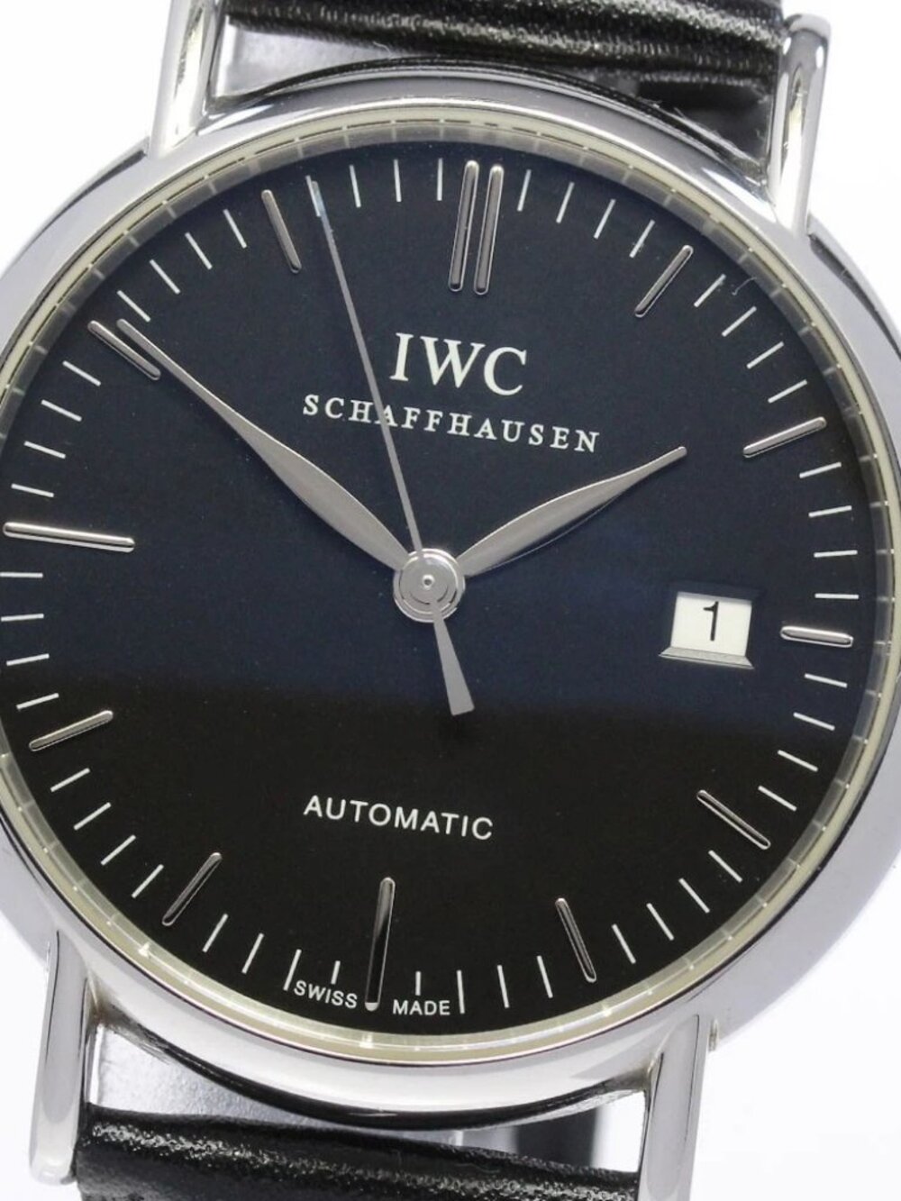 IWC SCHAFFHAUSEN Portofino IW356308 Date black Dial Automatic Men's Watch_837037
